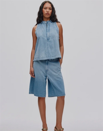 Rabens Saloner - Raha Shorts - Light Blue Denim